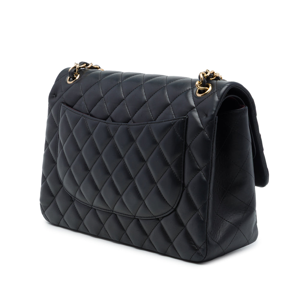 Chanel Classic Double rabat Jumbo Cuir d'agneau Noir – vue 2 – GABY PARIS