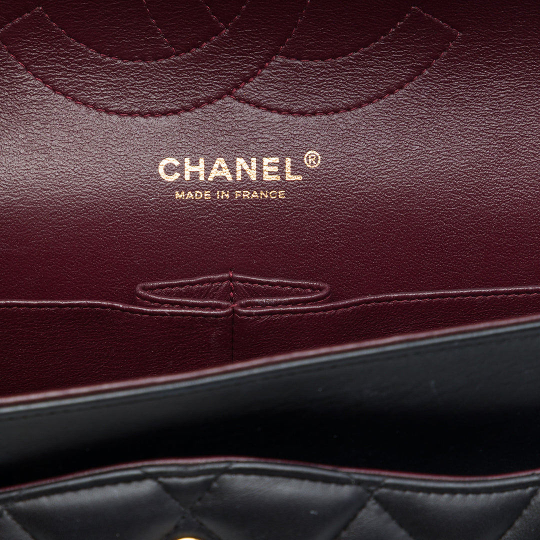 Chanel Classic Double rabat Jumbo Cuir d'agneau Noir – vue 5 – GABY PARIS
