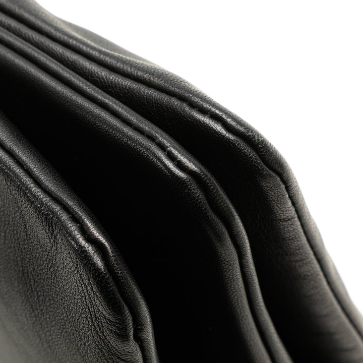 Large Lambskin Trio Crossbody Black - Gaby Paris