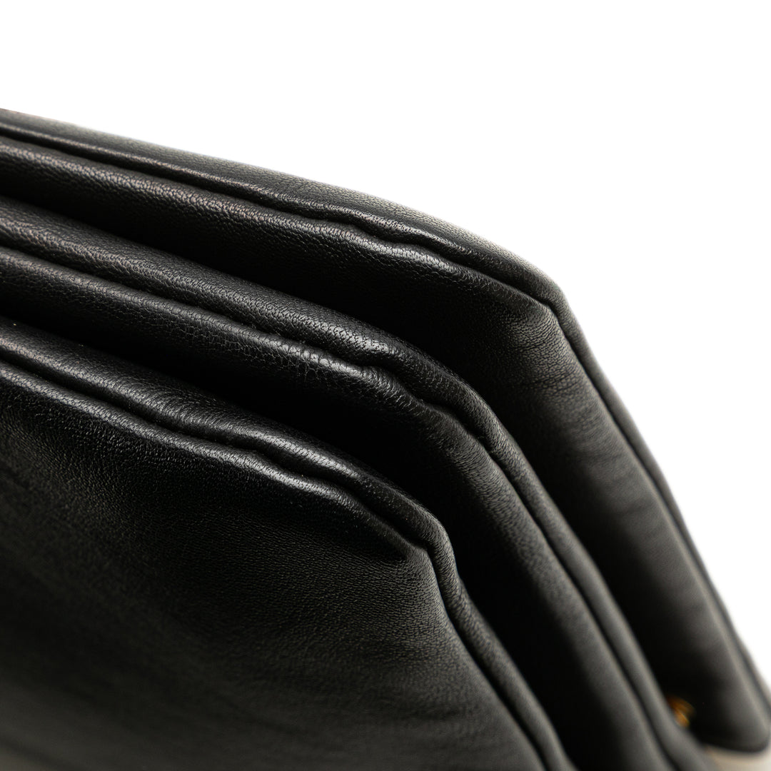 Large Lambskin Trio Crossbody Black - Gaby Paris