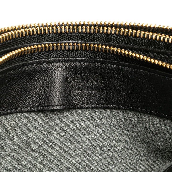 Large Lambskin Trio Crossbody Black - Gaby Paris