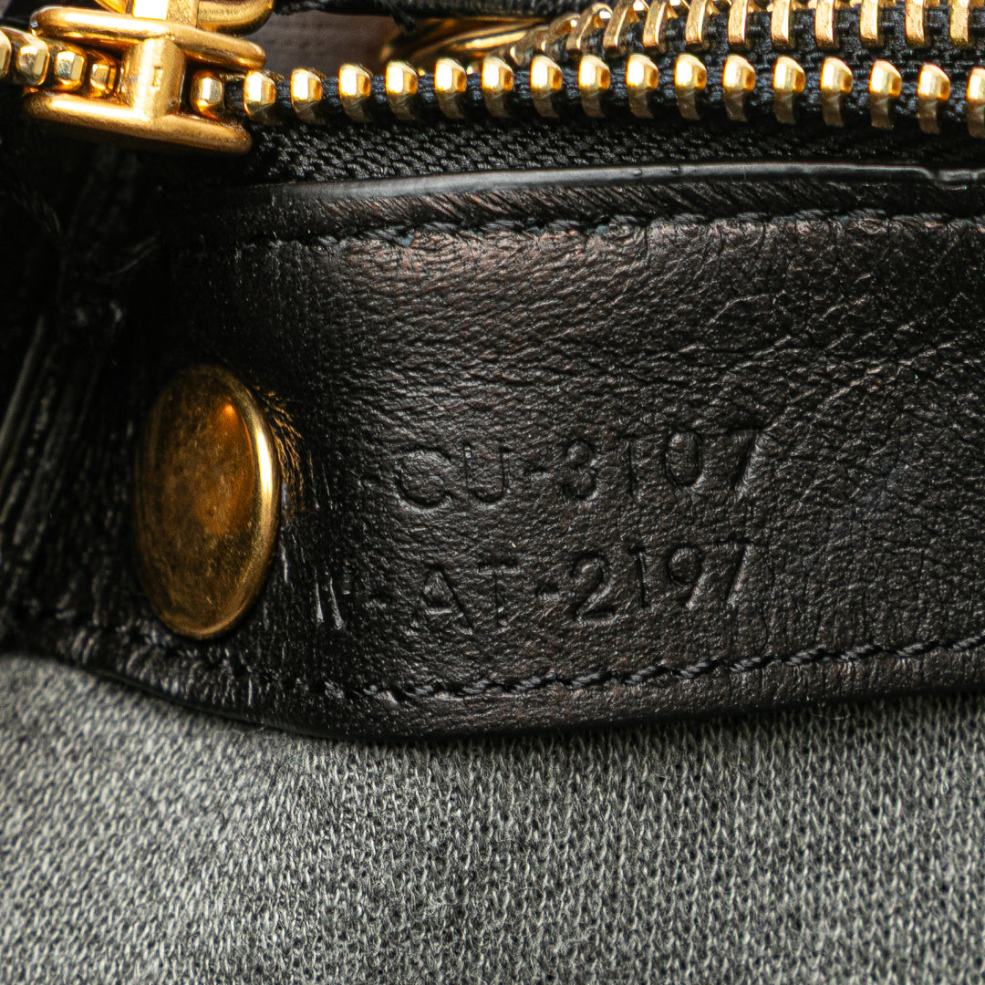Large Lambskin Trio Crossbody Black - Gaby Paris