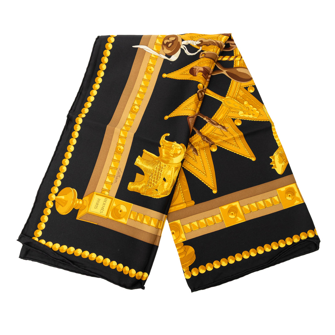 Hermès Cuillers D Afrique Soie Foulard 90 – GABY PARIS Authentique