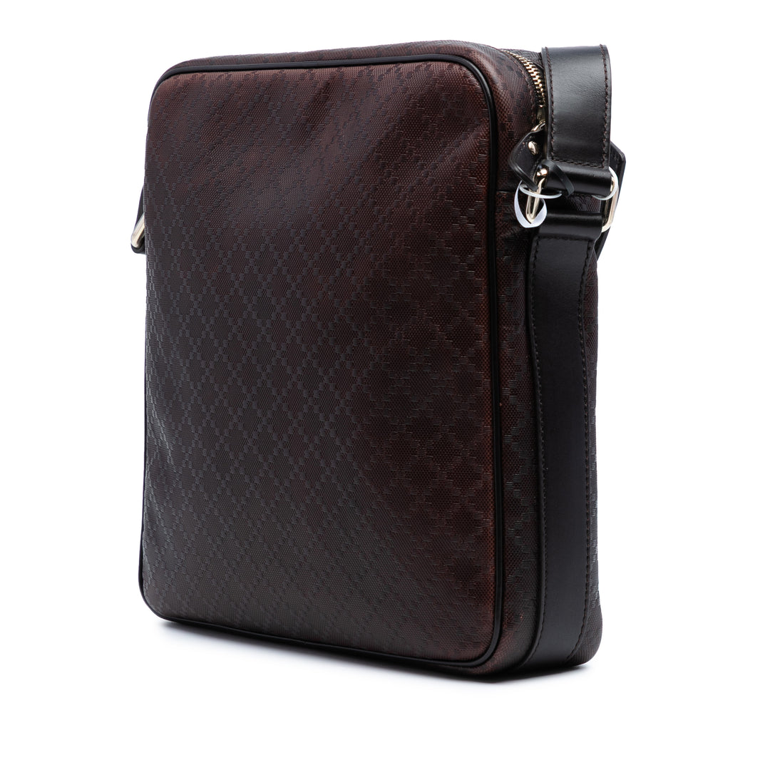 Gucci Diamante Cuir Hilary Lux Sac porté croisé Marron