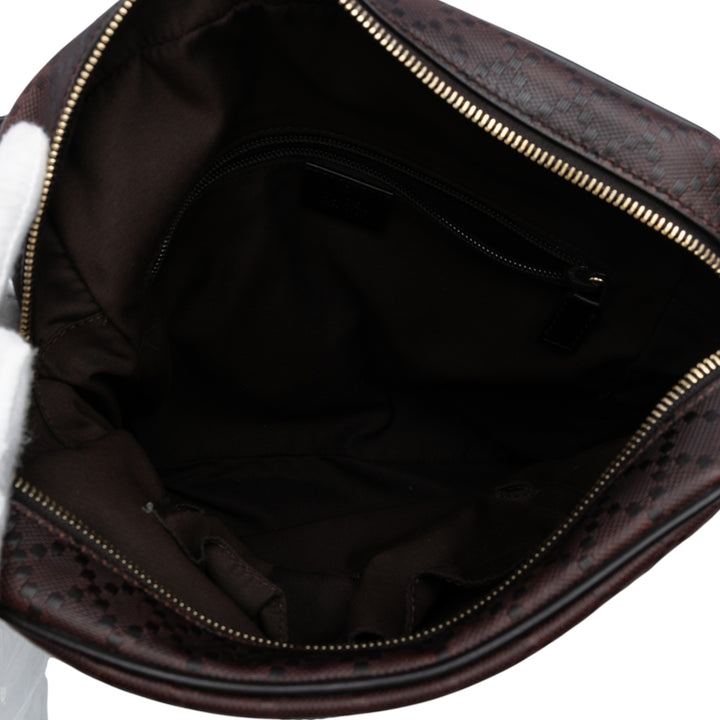 Gucci Diamante Cuir Hilary Lux Sac porté croisé Marron