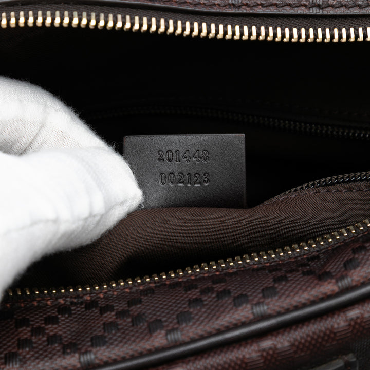 Gucci Diamante Cuir Hilary Lux Sac porté croisé Marron