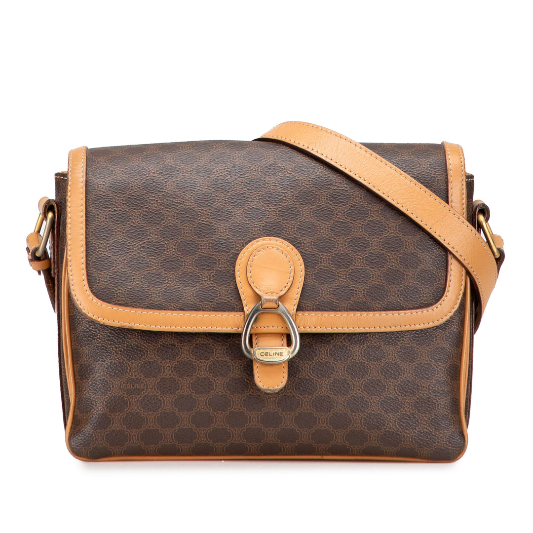 Celine Macadam Sac Toile enduite Marron – vue principale – GABY PARIS