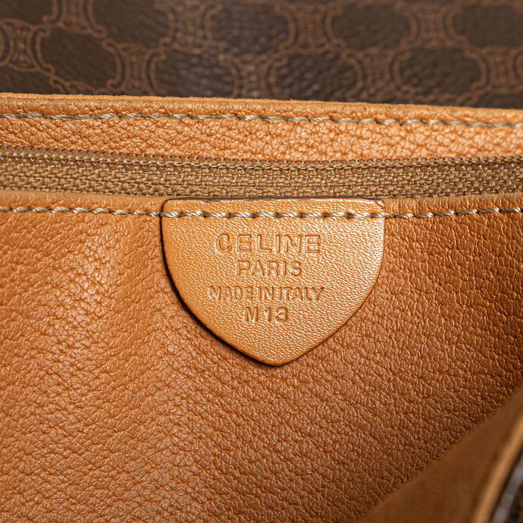 Celine Macadam Sac Toile enduite Marron – vue 5 – GABY PARIS