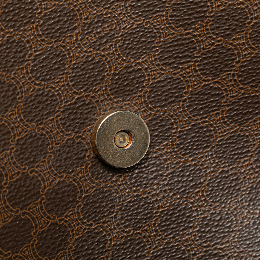 Celine Macadam Sac Toile enduite Marron – vue 7 – GABY PARIS