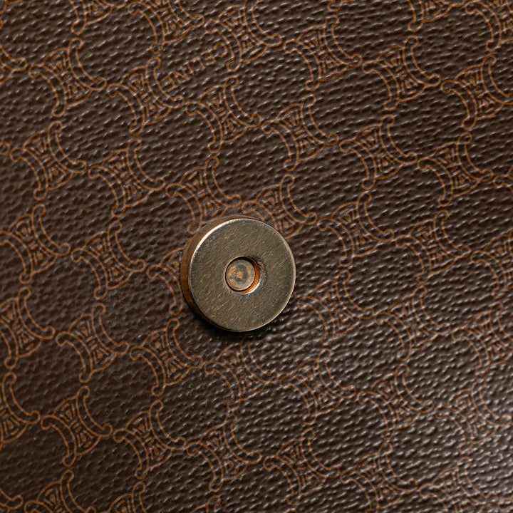 Celine Macadam Sac Toile enduite Marron – vue 7 – GABY PARIS