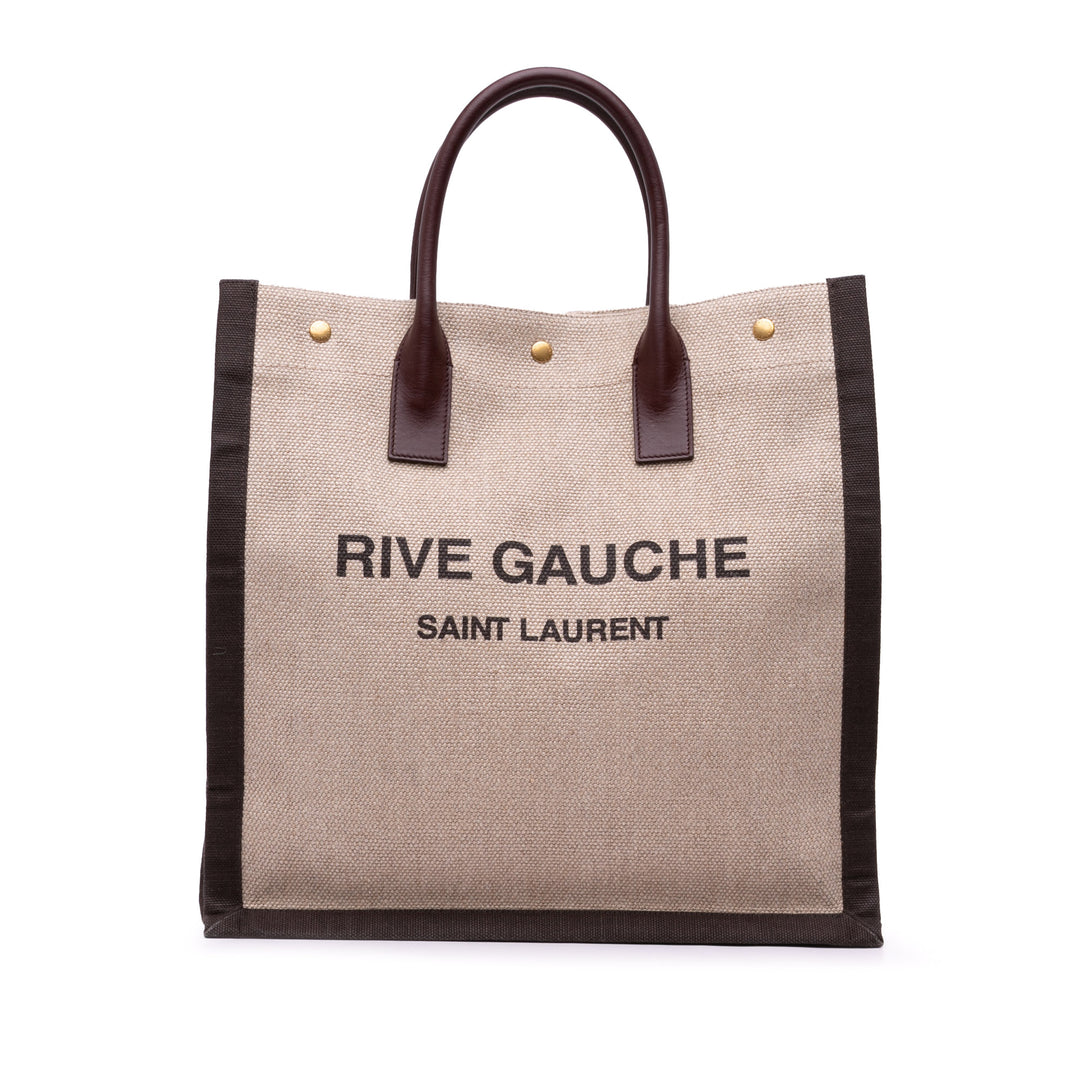 Canvas Rive Gauche North South Tote Brown - Gaby Paris