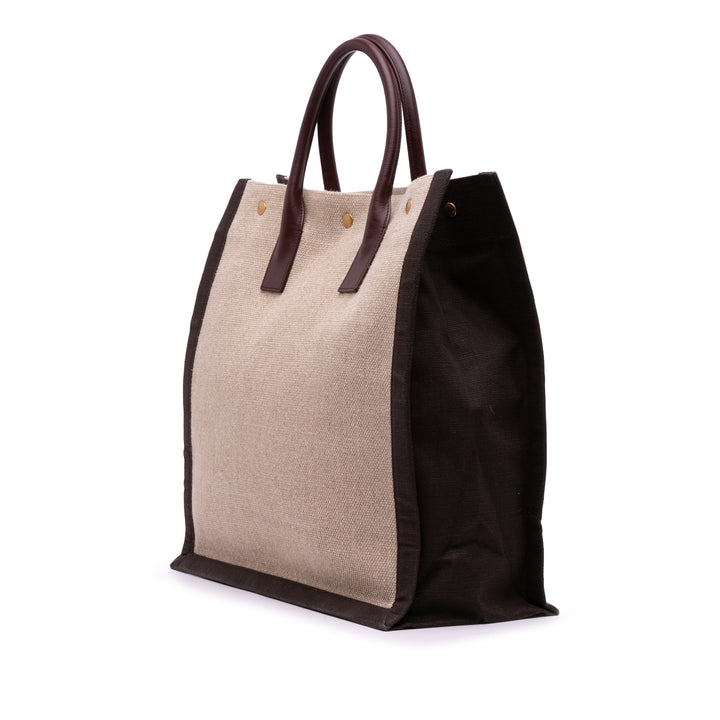 Canvas Rive Gauche North South Tote Brown - Gaby Paris