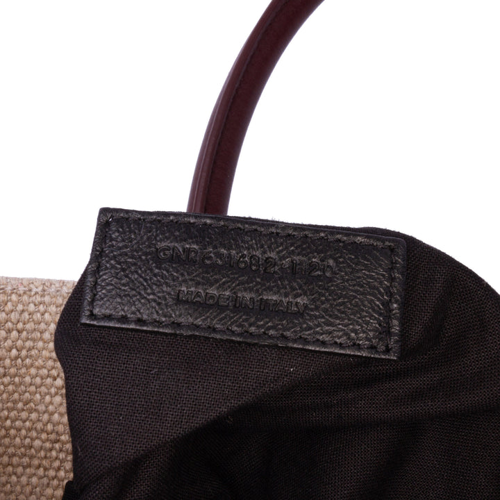 Canvas Rive Gauche North South Tote Brown - Gaby Paris