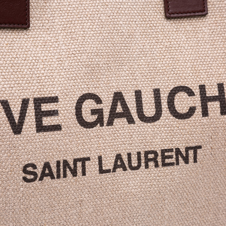 Canvas Rive Gauche North South Tote Brown - Gaby Paris
