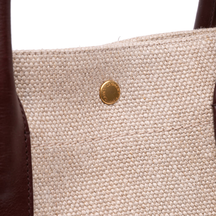 Canvas Rive Gauche North South Tote Brown - Gaby Paris