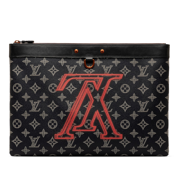 Louis Vuitton Monogram Ink Upside Down Apollo Pochette Black - GABY PARIS