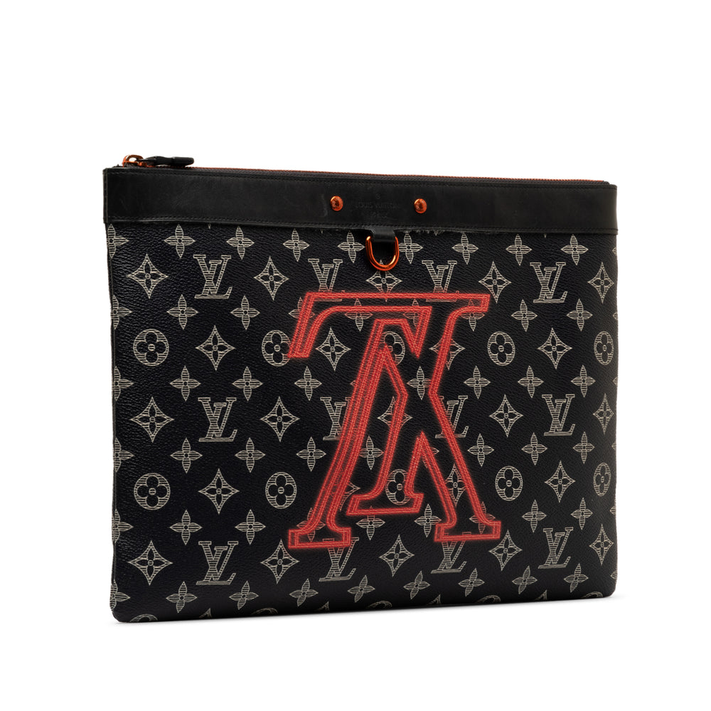 Louis Vuitton Monogram Ink Upside Down Apollo Pochette Black - GABY PARIS