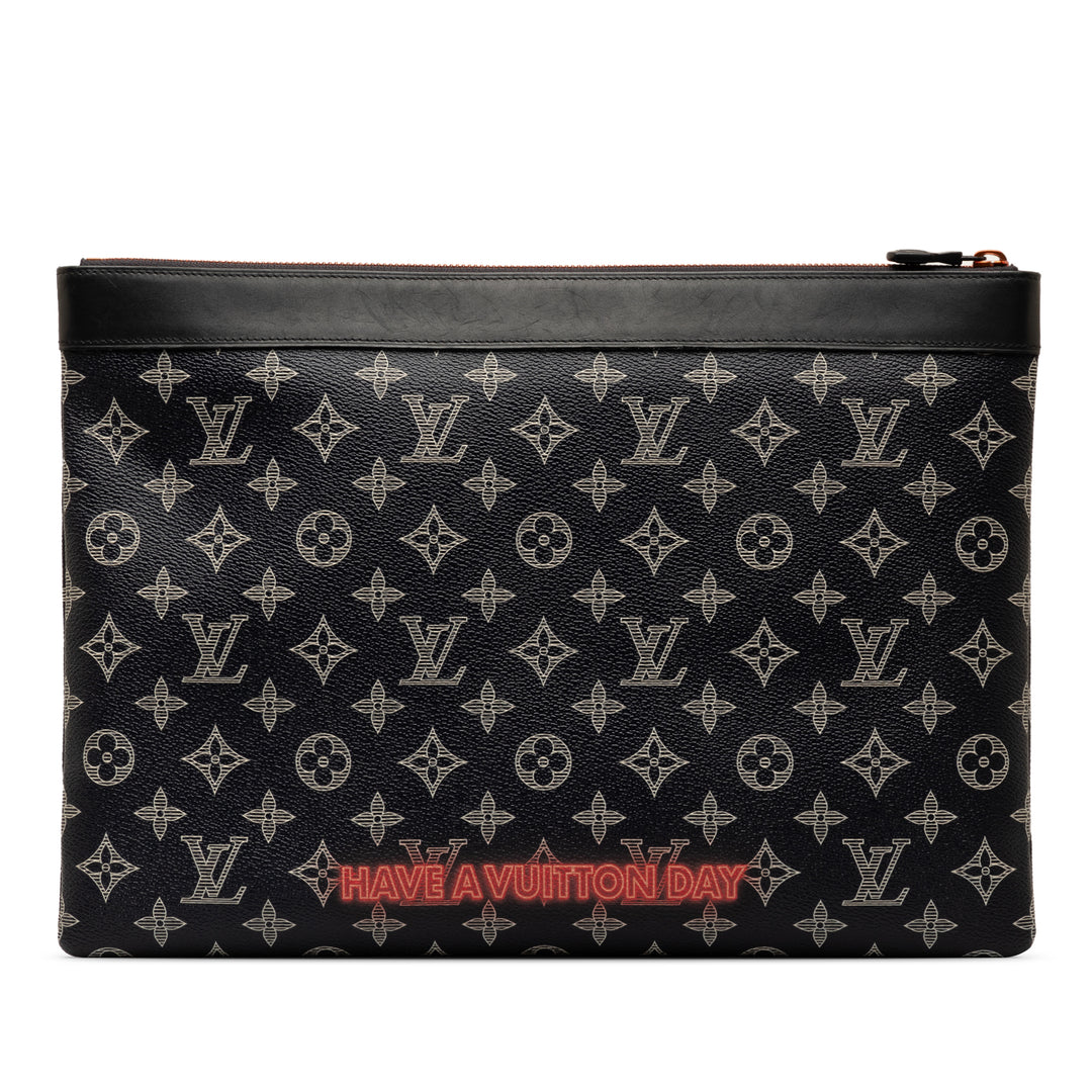 Louis Vuitton Monogram Ink Upside Down Apollo Pochette Black - GABY PARIS