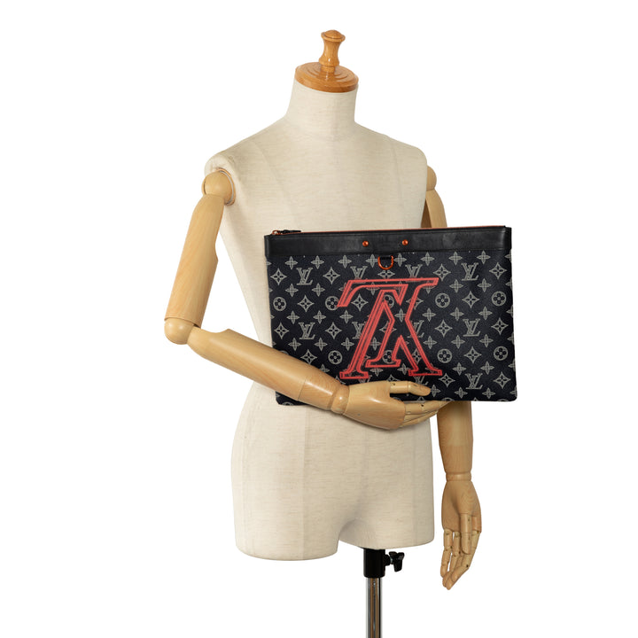 Louis Vuitton Monogram Ink Upside Down Apollo Pochette Black - GABY PARIS