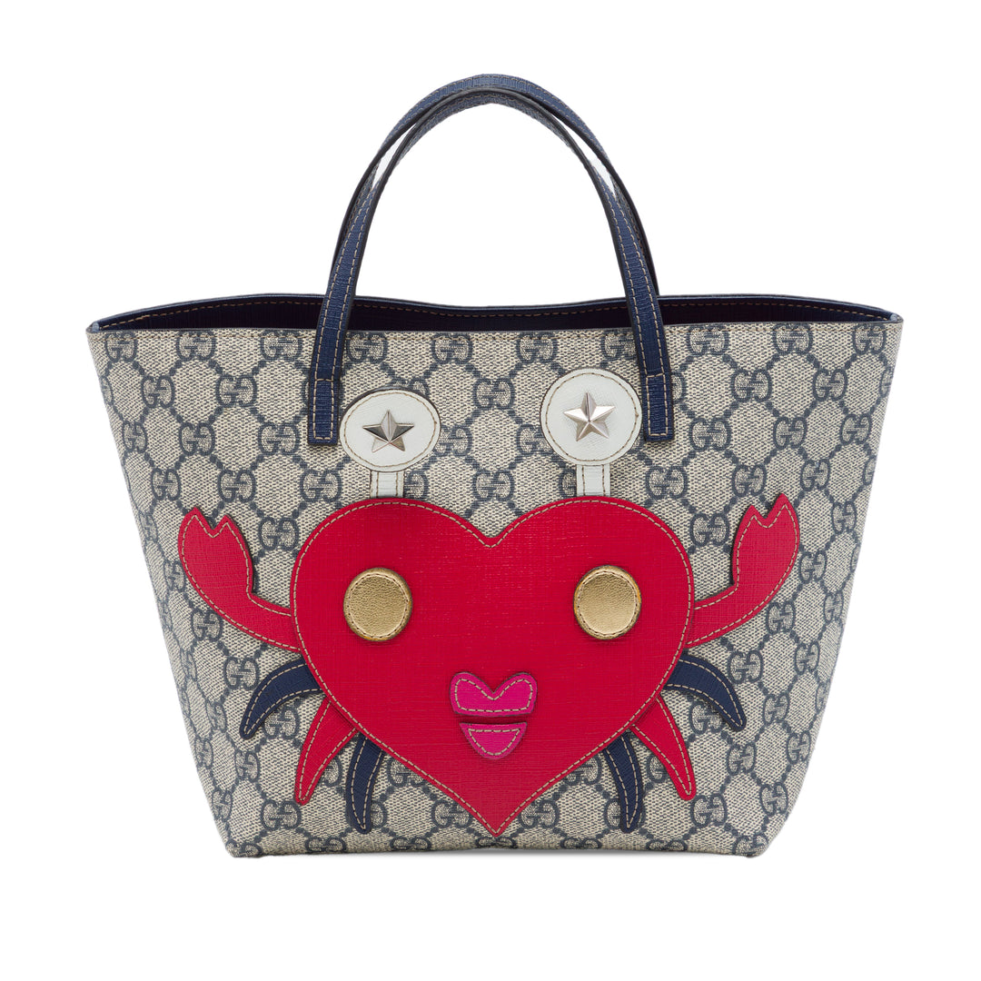 Gucci Cabas Kids Crab Heart GG Supreme Beige – vue principale – GABY PARIS