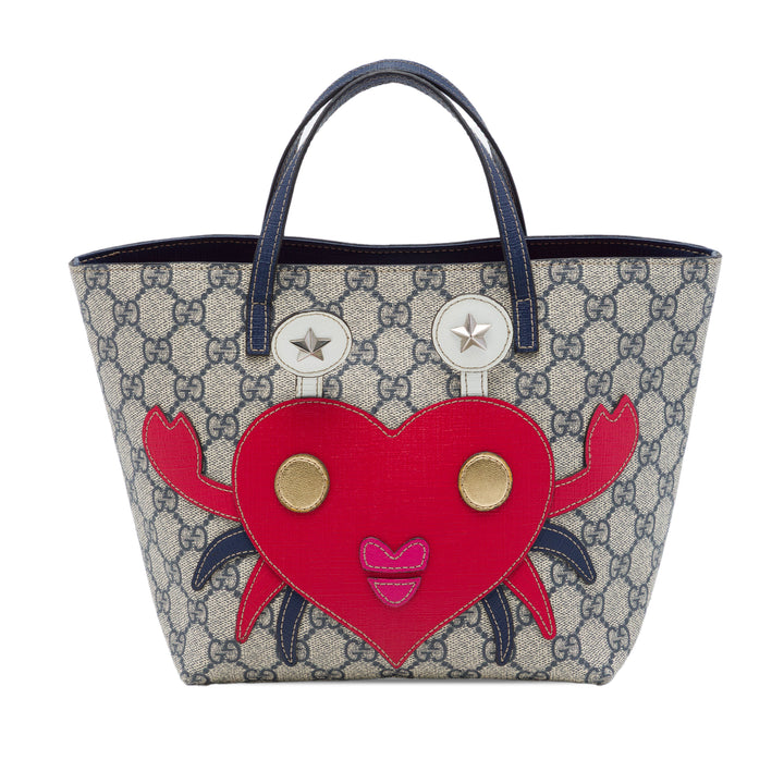 Gucci Cabas Kids Crab Heart GG Supreme Beige – vue principale – GABY PARIS