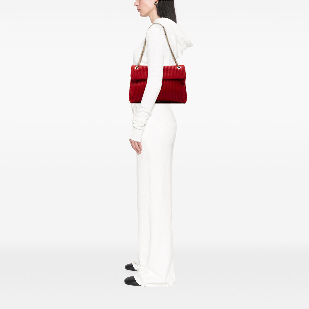 Chanel Maxi Vertical Matelassé Cuir de veau Mademoiselle Lock Bijoux à rabat
