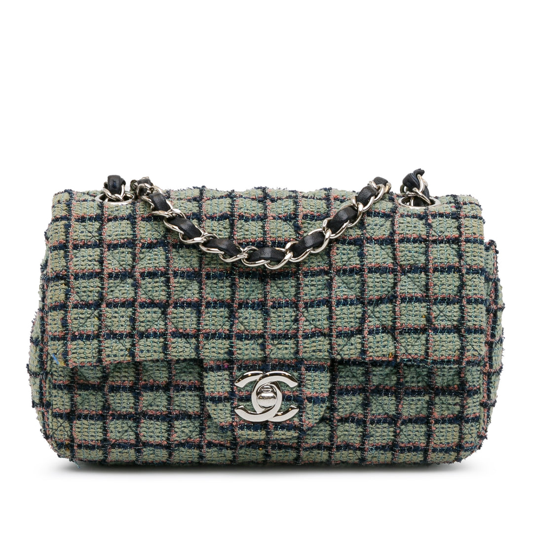 Chanel Mini Rectangular Classic Tweed Flap Vert – GABY PARIS Authentique