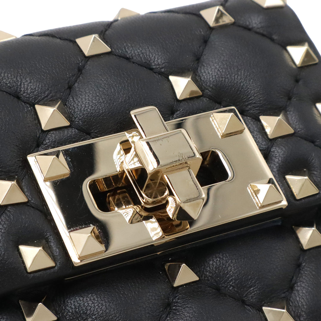 Valentino Cuir d'agneau Rockstud Spike Phone Étui Sac porté croisé