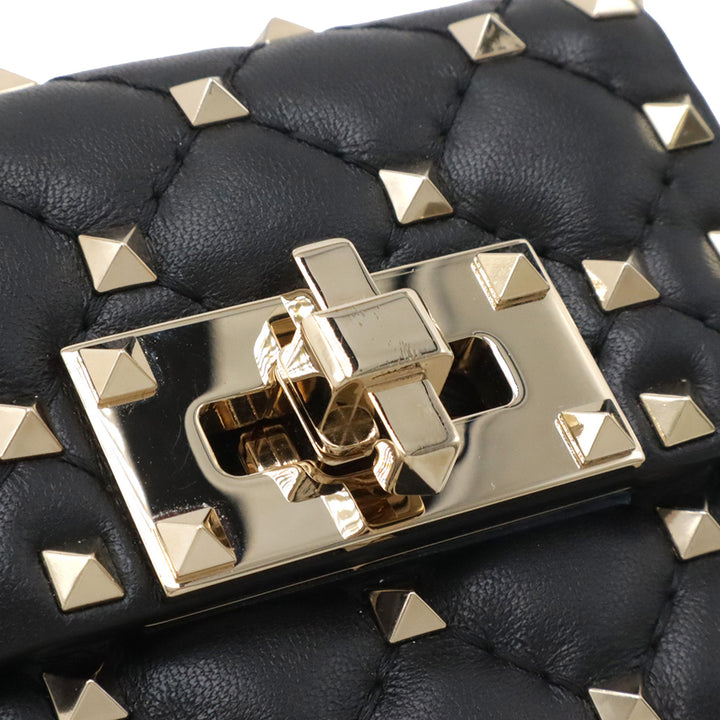 Valentino Cuir d'agneau Rockstud Spike Phone Étui Sac porté croisé