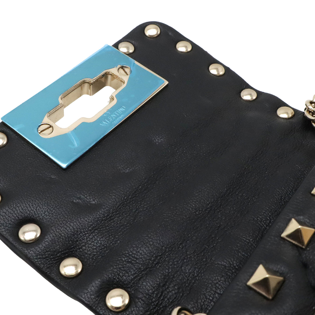 Valentino Cuir d'agneau Rockstud Spike Phone Étui Sac porté croisé