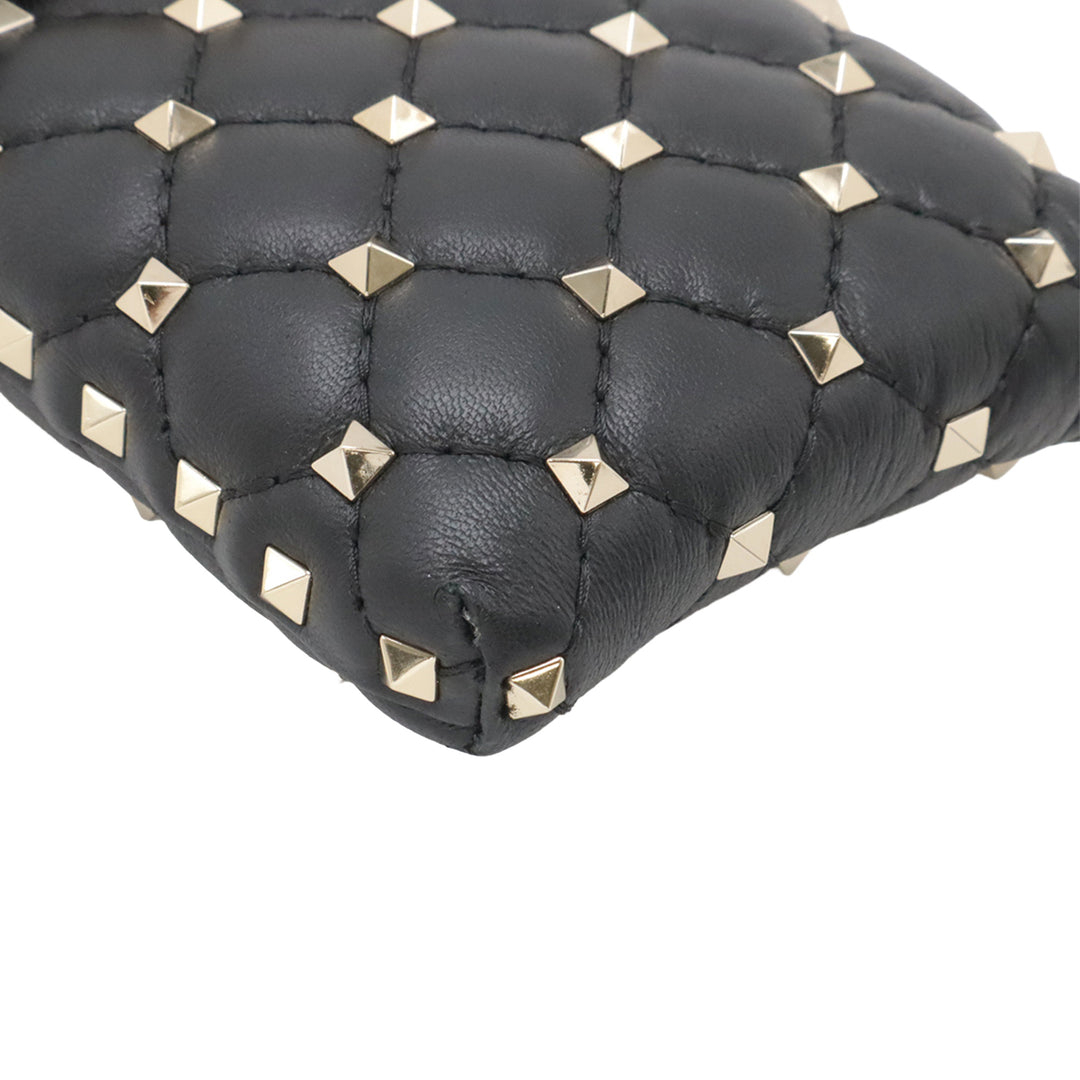 Valentino Cuir d'agneau Rockstud Spike Phone Étui Sac porté croisé