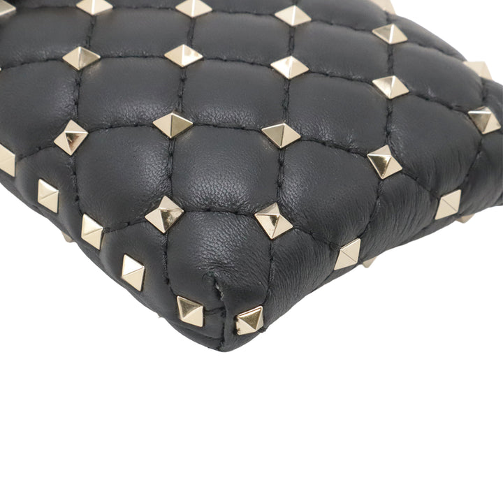 Valentino Cuir d'agneau Rockstud Spike Phone Étui Sac porté croisé
