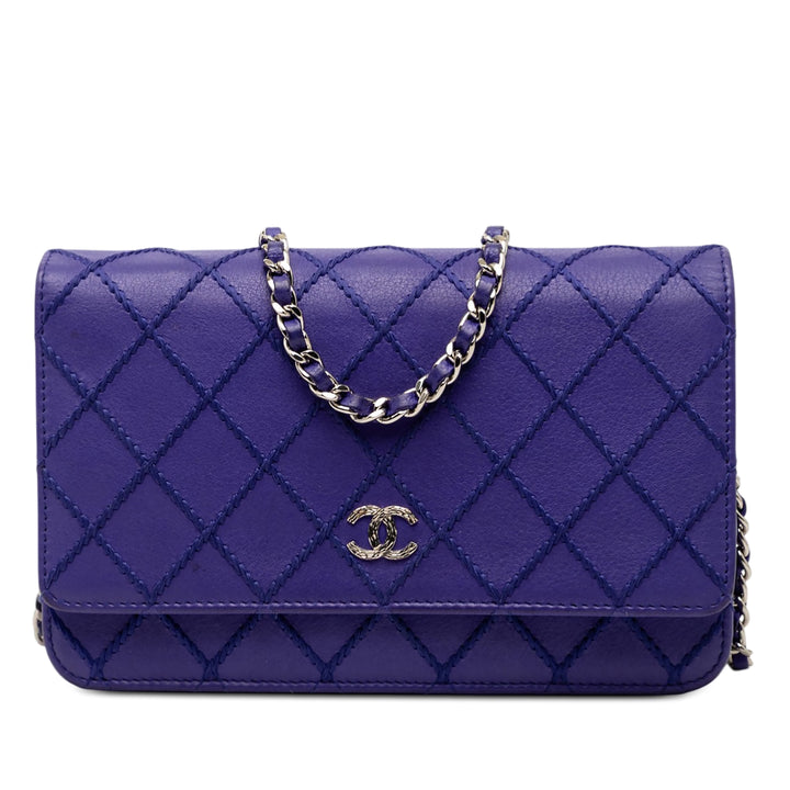 Chanel CC Matelassé Cuir de veau Fancy Wallet on Chain