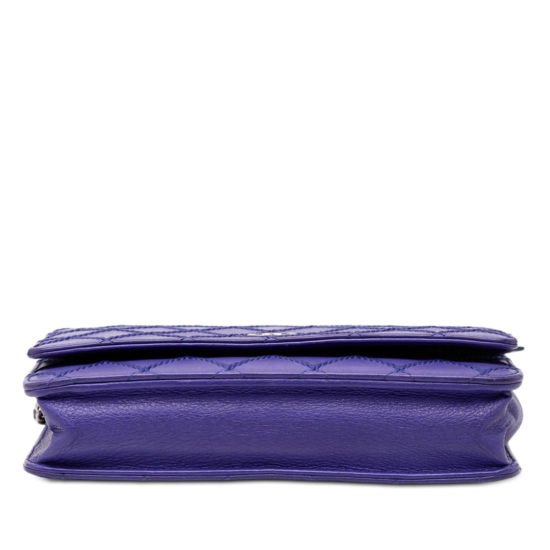 Chanel CC Matelassé Cuir de veau Fancy Wallet on Chain