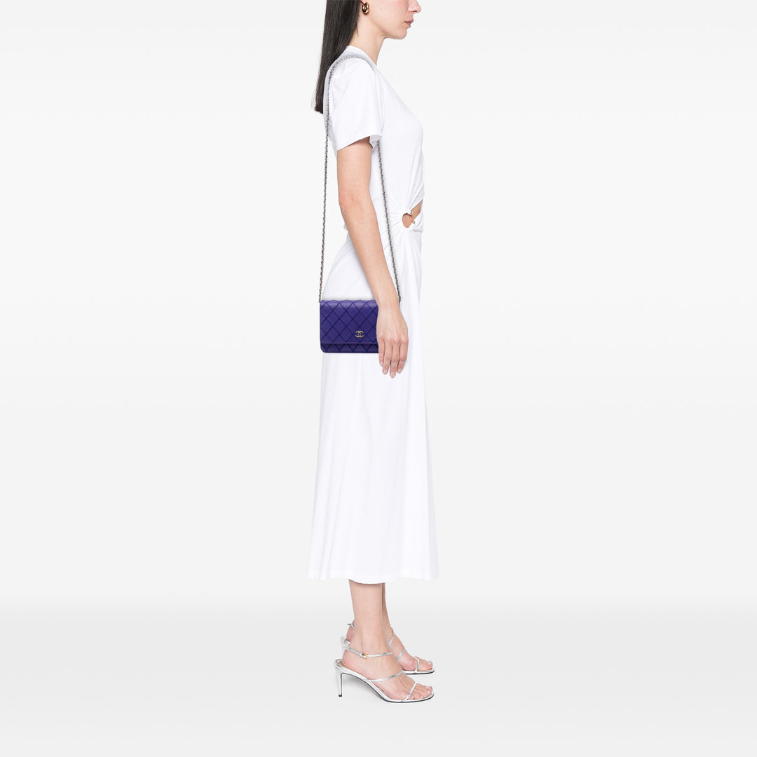 Chanel CC Matelassé Cuir de veau Fancy Wallet on Chain
