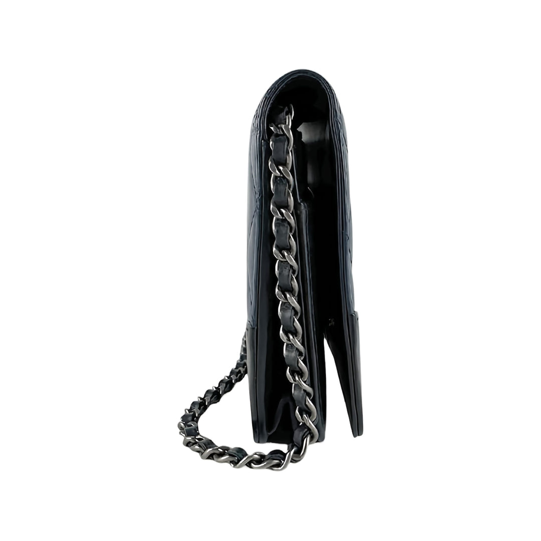 Chanel Bicolore Matelassé vieilli Gabrielle Wallet on Chain Cuir de veau Noir – vue 13 – GABY PARIS