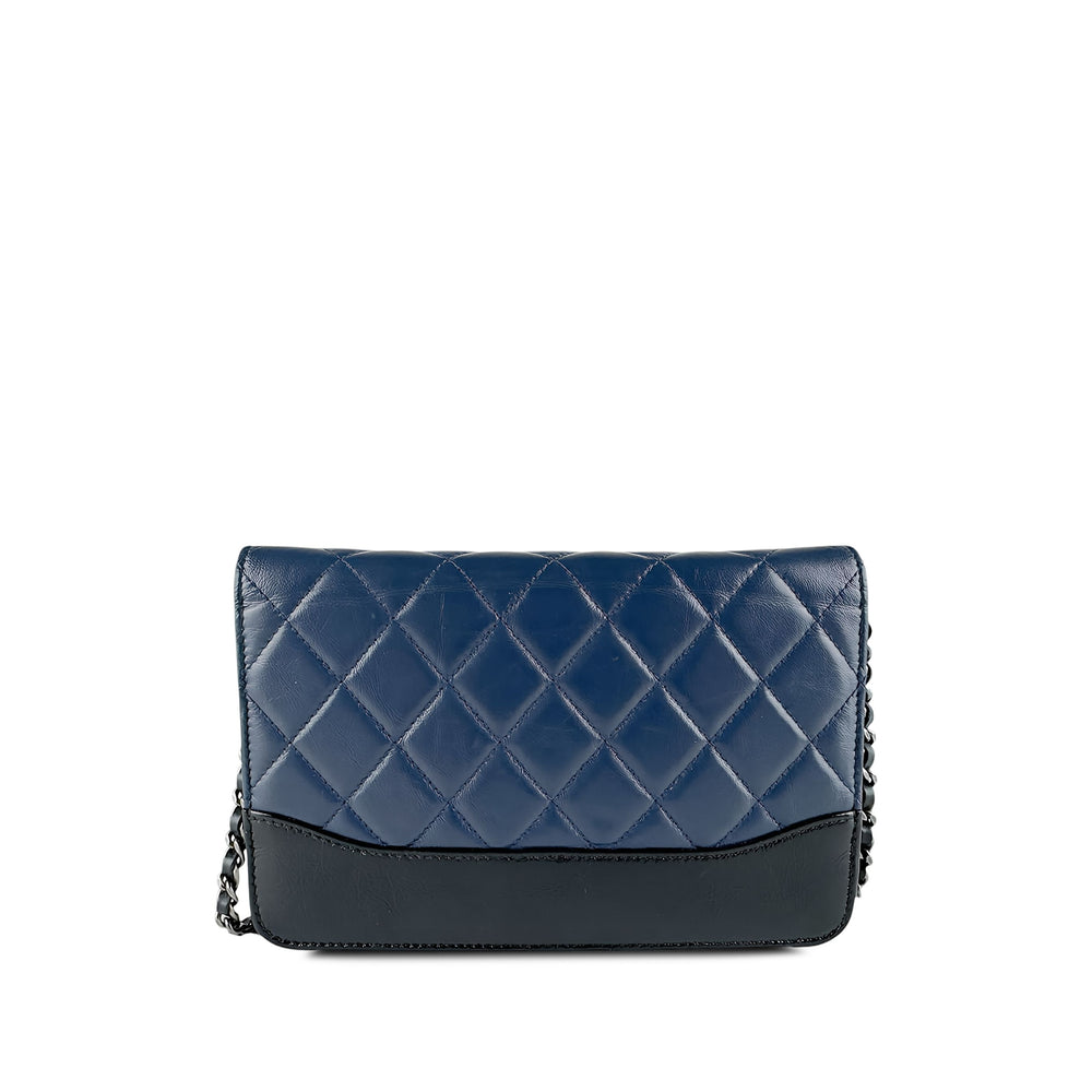 Chanel Bicolore Matelassé vieilli Gabrielle Wallet on Chain Cuir de veau Noir – vue 2 – GABY PARIS