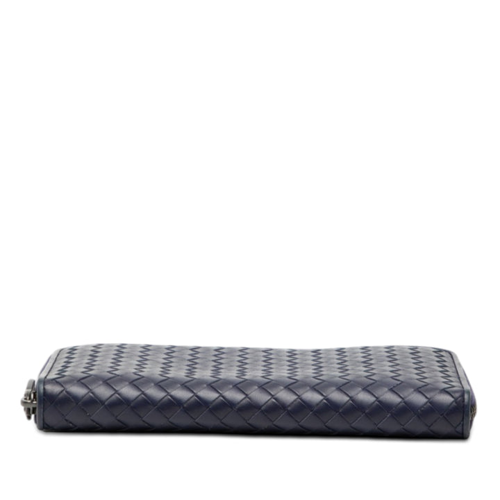 Bottega Veneta Cuir Intrecciato Zip Around Portefeuille