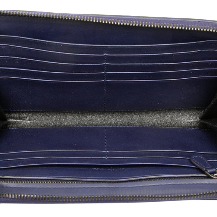 Bottega Veneta Cuir Intrecciato Zip Around Portefeuille