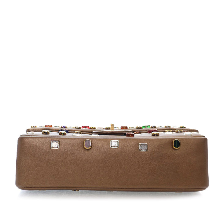 Chanel Paris Byzance Gripoix Bijoux Reissue 2.55 Cuir de veau Simple rabat 225