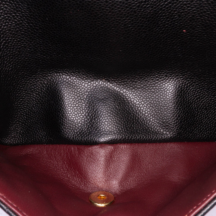 Jumbo Classic Caviar Double Flap Black - Gaby Paris