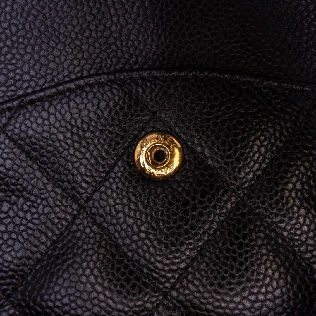 Jumbo Classic Caviar Double Flap Black - Gaby Paris