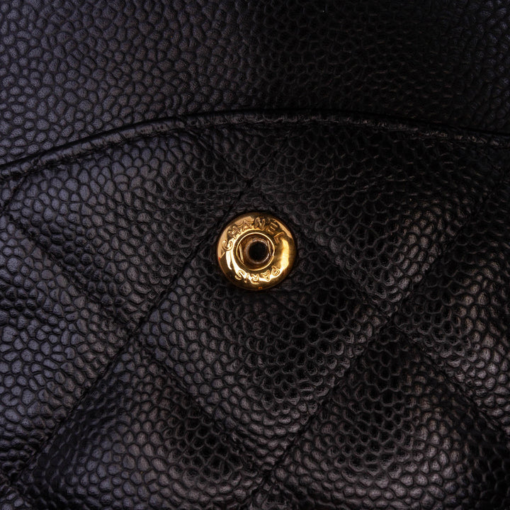 Jumbo Classic Caviar Double Flap Black - Gaby Paris