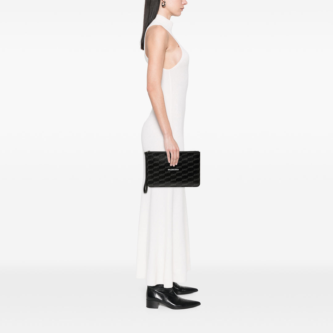 Balenciaga Wristlet Pochette BB Monogram Noir – vue 6 – GABY PARIS