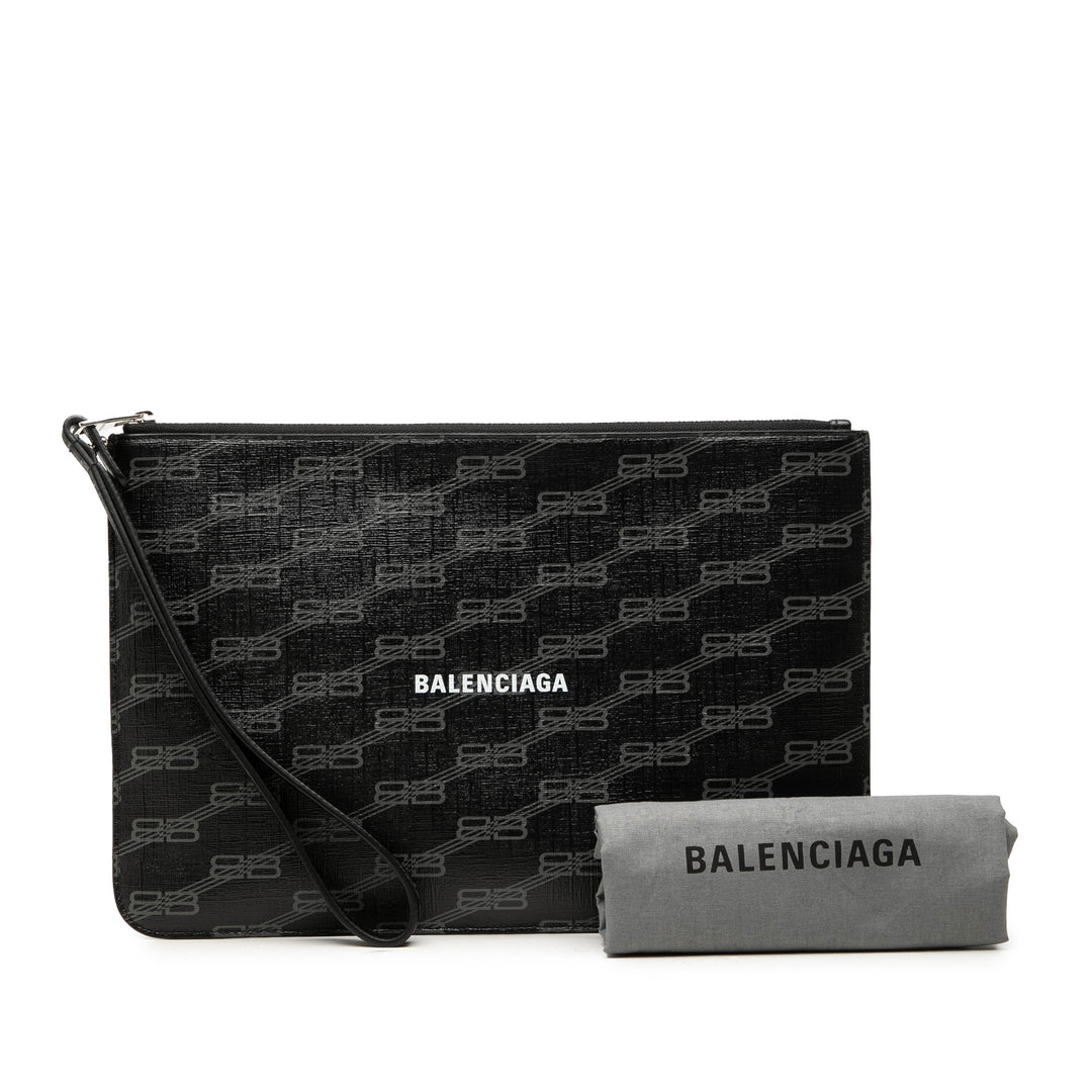Balenciaga Wristlet Pochette BB Monogram Noir – vue 7 – GABY PARIS