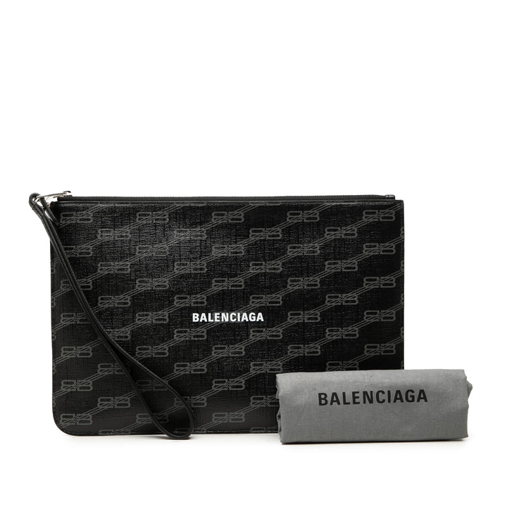 Balenciaga Wristlet Pochette BB Monogram Noir – vue 7 – GABY PARIS