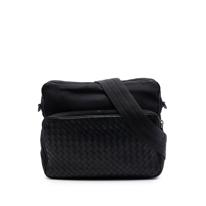 Bottega Veneta Nappa Intrecciato à finitions Toile Messenger Sac