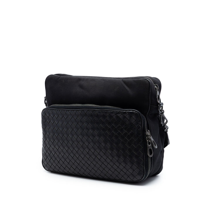 Bottega Veneta Nappa Intrecciato à finitions Toile Messenger Sac