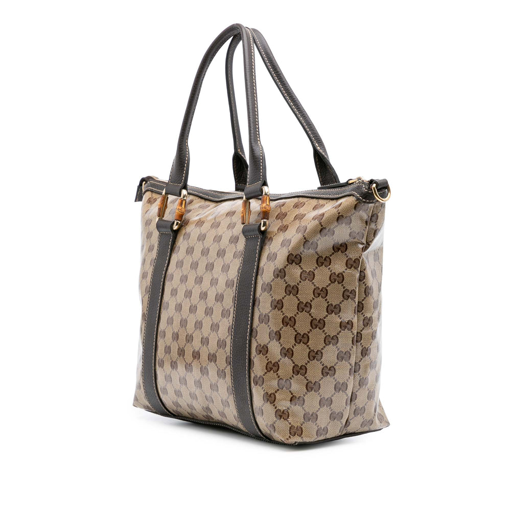 GG Crystal Abbey D Ring Tote Brown - Gaby Paris