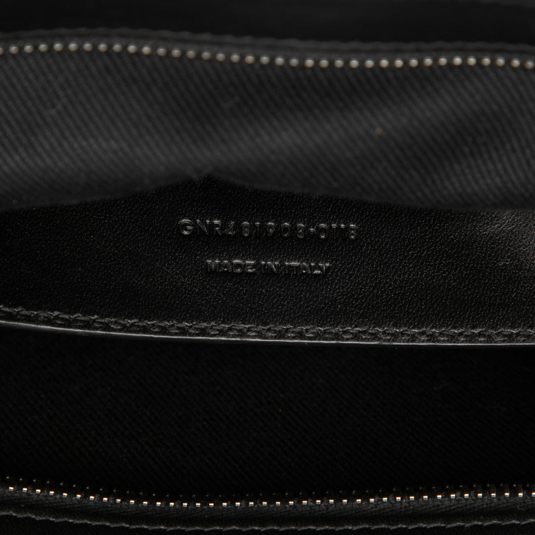 Saint Laurent Small Woven Trimmed Cuir Downtown Cabas Sac cartable Noir – GABY PARIS Authentique